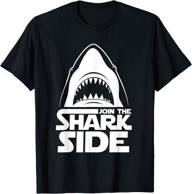 Join The Shark Side Funny Gothic T shirt Men Short Sleeve O Neck Tshirt Summer Japanese Harajuku Brand Clothing T Shirt XS-6XL