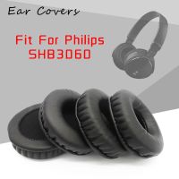 แผ่นรองหูฟังแผ่นรองหูฟัง SHB3060 Philips จุกหูฟังสำหรับ Nkh-026โฟมฟองน้ำหนัง PU เปลี่ยนได้