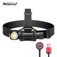 headlamp Torch headlight USB Magnetic Charging P50 LED Head Bicycle Lamp Flash Portable light 1800mah battery Flashlamp Lantern