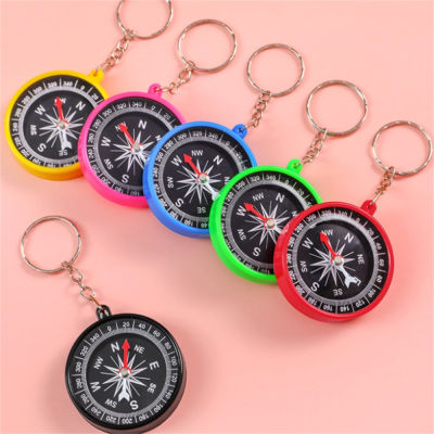 1PC Gift Mini Compass For Kids Keyring Kids Outdoor Compass Science Teaching Compass Mini Compass Keychain