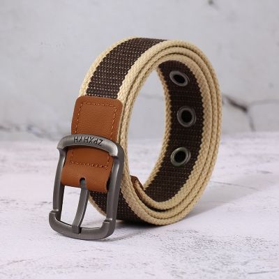 Outdoor Men Canvas Strap Tactical Unisex Jeans High-Quality Designer Luxury Casual