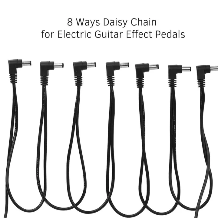 8 Ways Right Angle Daisy Chain Power Line Cable 18V 2A for Guitar