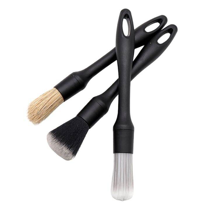Car Detailing Brush Kit 3 Pack Automotive Interior Detailing Brushes