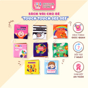 Sách vải cho bé Lalala Baby 8 chủ đề, Touch touch see see