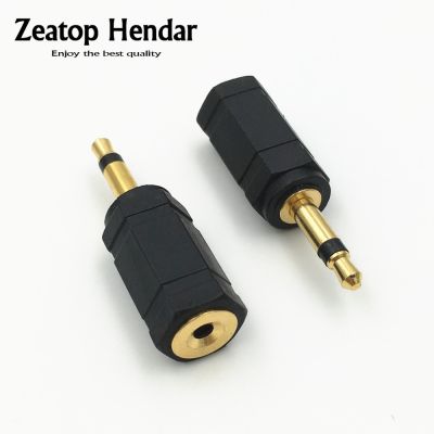 2Pcs Gold Plated 2.5mm 3.5mm Stereo Female Jack to 2.5 3.5 Mono Male Plug to Audio Converter Adapter Connector