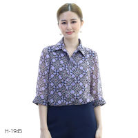 MIKIKO Shirt MI-H1945 ชิฟฟอนปริ้นท์ แขนยาว IGPU22-12