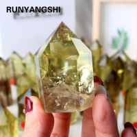 High-quality Brazilian Smoky Citrine Crystal Tower Healing Obelisk Yellow Quartz Wand Ornament for Home Decor Energy Pyramid