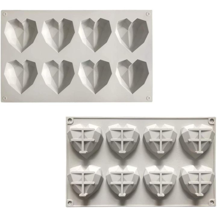 gl-แม่พิมพ์-ซิลิโคน-รูปหัวใจเพชร-3d-8-ช่อง-คละสี-diamond-heart-silicone-mousse