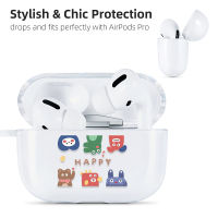 Cute Cartoon Pattern Earphone Cover for Apple Airpods Pro Headset Case with Hang Ear Silicone Headset Airpods Pro Protection Cover Protective Airpods