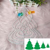 New 4 Christmas trees Metal Cutting Dies Decorative DIY Scrapbooking Steel Craft Die Cut Embossing Paper Cards Stencils