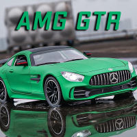 โมเดลโมเดลรถรถโลหะผสมเบนซ์เอเอ็มจี GT เสียงรถ Diecast ขนาด1:24ของสะสมคนรักวันเกิดสำหรับเด็กของขวัญโลหะของเล่นเด็กผู้ชาย