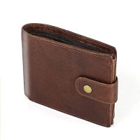 Vintage Men Wallets Cow Genuine Leather Wallet Coin Pockets Purse Short Wallet Genuine Leather Card Holder Hasp Wallets