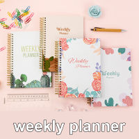 A5 Week Plan Book กำหนดการภาษาอังกฤษเต็มรูปแบบ Notepad Daily Plan Coil Notebook