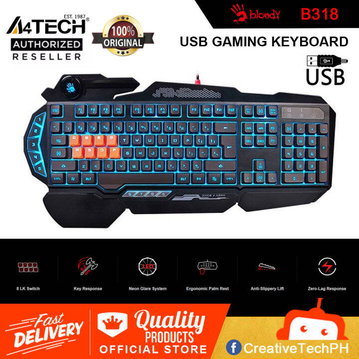 A4Tech Bloody B318 Gaming Keyboard (LT) | Lazada PH