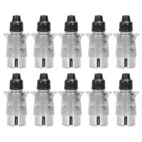 10X 7-Pin Trailer Plug Heavy Duty Round Pin 7-Pole Wiring Connector 12V Towbar Towing Caravan Plug N Type Trailer End