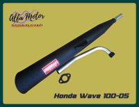 HONDA WAVE 100 WAVE100 year 2005 EXHAUST MUFFLER "BLACK" SET  #ท่อไอเสีย สีดำ พร้อม คอสแตนเลส ฮอนด้า มี มอก.