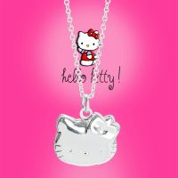 Kawaii Anime Sanrio Hello Kitty 925 Silver Color Necklace Cute Cat Style Necklace for Women Wedding Jewelry Gifts Can Open