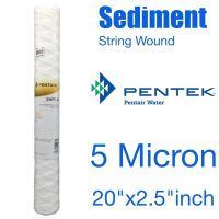 ไส้กรองเชือก 2.5x20 นิ้ว 5 ไมครอน (2.5"x20" String Wound Filter 5 micron) PENTAIR SWP5-20