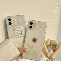 (พร้อมส่ง) รหัสC101และC102 เคสไอโฟน เคสใส แบบนิ่ม ลายดอกไม้มินิมอล สไตล์เกาหลี