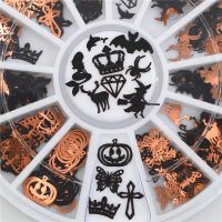 【CW】 12 Shapes Metal Decoration Slice Stickers Decal Tips Jewelry Accessories