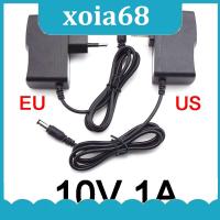 xoia68 Shop 10V 1A AC DC Power supply Adapter plug Converter 10Volt 1000ma For CCTV Charger Switch 5.5mmx2.5mm US/EU plug 100-240V