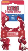 KONG - Goodie Bone with Rope - Durable Rubber Chew Bone, Teeth Cleaning Dog Toy - for X-Small Dogs