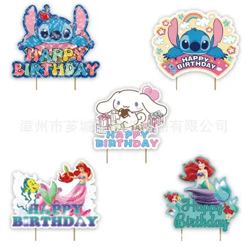  48Pcs Lilo And Stitch Cake Cupcake Decoration Supplies  Cupcake Topper For Kids Birthday Party