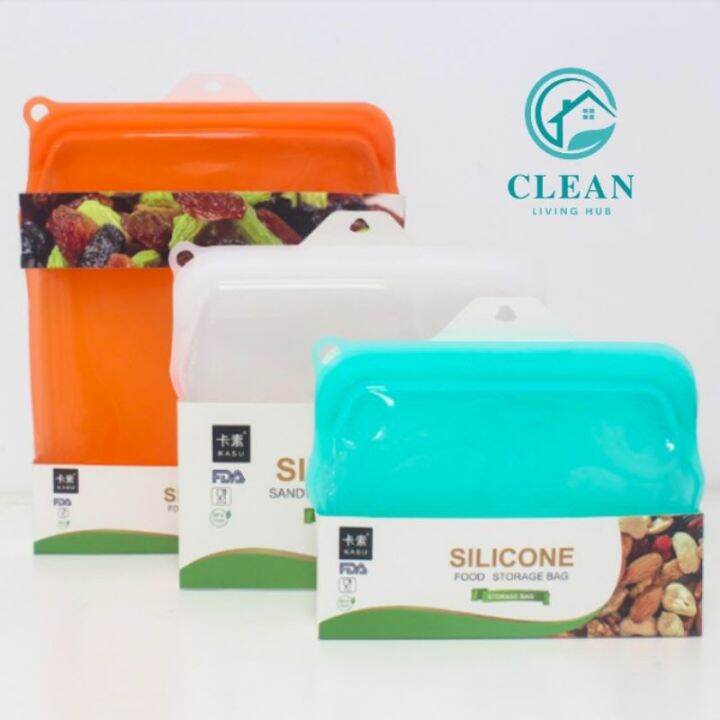 COD Ziplock Reusable Airtight BPA Free LeakProof Silicone Ecofriendly