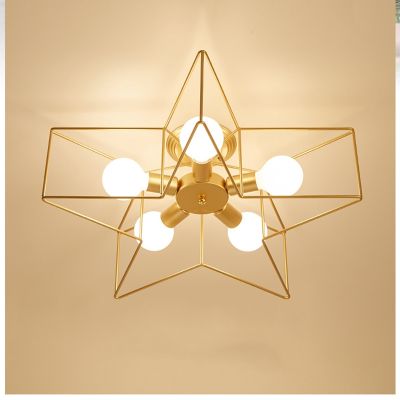 [COD] Bedroom lamps modern minimalist room living internet celebrity ins children romantic five-pointed star ceiling