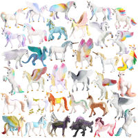 จำลอง Fairy Tale Fly Horse รุ่น Mythical Rainbow Peg Action Figures ตุ๊กตาสัตว์เด็กการศึกษา Collection Toy