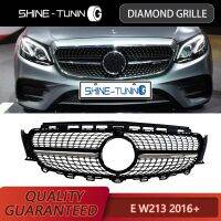 W213 Diamonds Grille  E43 E450 Front Bumper Racing Grill For E Class 2016 E200 E300 e250  Without Center E320 E350