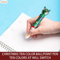 MyTool ปากกาลูกลื่นยืดหดได้คริสต์มาสแบบพกพาหลากสีปากกาสำหรับโรงเรียนเครื่องเขียนหรือไดอารี่