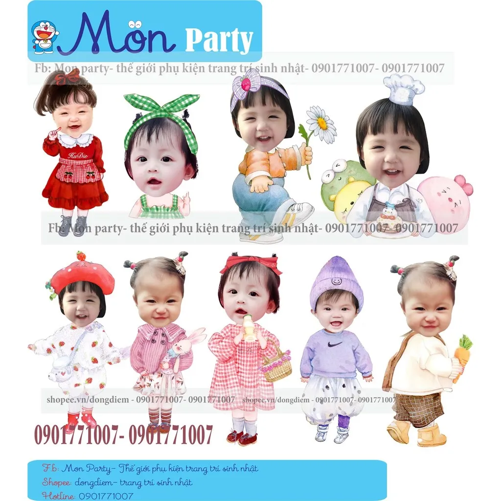 Chibi Bé trai đủ mẫu cp1  Ruby Shop  Phụ kiện sinh nhật