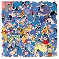 ☈✤ 10/30/50PCS Disney Kawaii Pooh Bear Calm Old Gray Eeyore Cartoon Stickers DIY Laptop Phone Scrapbook Decoration Sticker Kids Toy