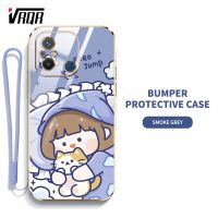 เคส VRQR สำหรับ Xiaomi POCO C55 Redmi 12C Redmi 11A Redmi 11 Prime 4G Ins คุณภาพสูงแฟชั่นเรียบง่ายเคสโทรศัพท์น่ารักป้องกันซิลิโคน