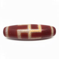 Red Natural Chalcedony One eyed and Swastika 15mm*55mm Pendant Powerful Amulet Tibetan Dzi Beads Loosing Beads Free Shipping