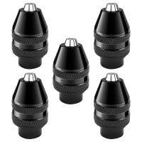 5 Pcs Quick Change Chuck Multifunction Universal Mini Keyless Drill Chuck for Dremel Electric Grinder Tool 0.4-3.2mm