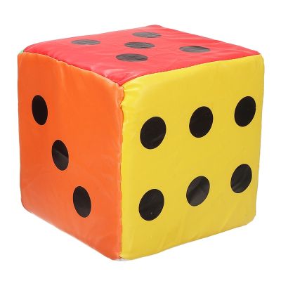 ；。‘【； 20CM Giant Sponge Faux Leather Dice Six Sided Game Toy Party Playing School Group Family Party Gambling Outdoor Multicolor Dices