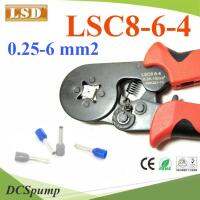 คีมย้ำหางปลา คอร์ทเอ็นด์ LSC8-6-4 สี่เหลี่ยม ขนาด 0.25-6 Sq.mm. AWG 24-10 รุ่น LSD-LSC8-6-4