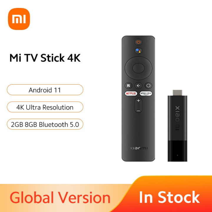 Xiaomi Mi TV Stick 4K Android TV 11 Smart Box WiFi Streaming Device Media  Player