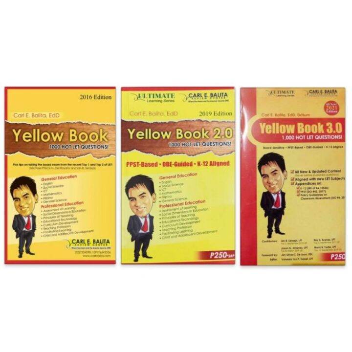 Books And Reading Materials CBRC Yellow Books Bundle LET Reviewer