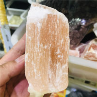 ธรรมชาติดิบสีเหลืองยิปซั่มหิน Selenite รักษาคริสตัลตัวอย่าง