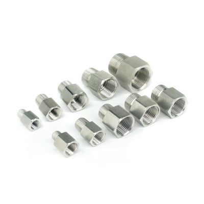 Stainless steel 304 Bar Stock Pipe Fitting Adapter BSP Thread Pressure Gauge Adapter Connector M14 M20 1/8 1/4 3/8 1/2 3/4