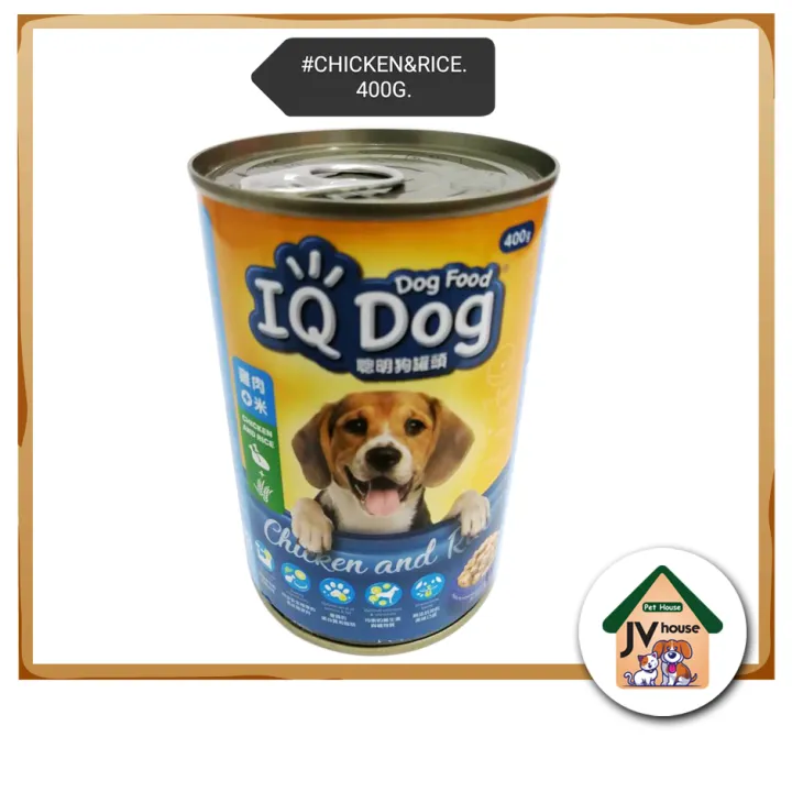 IQ Dog Canned Dog Food Chicken and Rice 400g Lazada