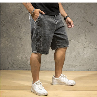 Mens Denim Shorts Summer Hot Plus Size 6xl 7XL Casual Loose Stretch Cowboy High Waist Short Jean Male Large Size Denim Breeches