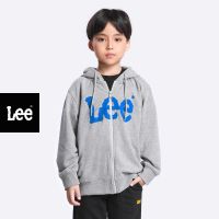 LEE KIDS เสื้อคลุมฮู้ดดี้มีซิปผู้ชาย / ผู้หญิง คอลเลคชั่น Iconic Logo ทรง REGULAR รุ่น LK F123UZIPN03