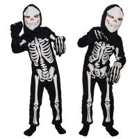 เด็กฮาโลวีนเครื่องแต่งกายSkeleton Skull COSPLAY Jumpsuit Ghost Boneน่ากลัวโครงกระดูกเสื้อผ้าฮาโลวีนCarnivalเครื่องแต่งกายสำหรับเด็ก