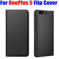 ONEPLUS 5เคสคุณภาพดีที่สุดแบบฝาพับหนัง PU สุดหรูอย่างเป็นทางการสำหรับ OnePlus5 Smart Wake UP/Sleep hixuanyazhuangx