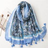 ™  46 Designs Fashion Aztec Polka Floral Tassel Viscose Shawl Scarf Lady Print Soft Thin Wrap Stole Bufandas Muslim Hijab 180x90Cm