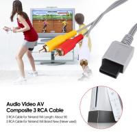 Obb 1.8 เมตรชุบทองวิดีโอเสียง AV คอมโพสิต 3 สาย RCA สำหรับ Nintendo Wii